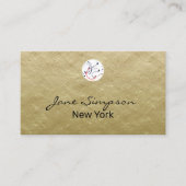 Carte De Visite Geometric Gold Gradient (Devant)