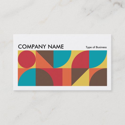 Carte De Visite Geometric Long Horizontal v05 (Devant)