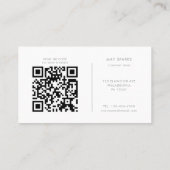 Carte De Visite Geometric Minimalist Green Financial Advisor  (Dos)