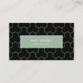 Carte De Visite Geometric Minimalist Green Financial Advisor  (Devant)