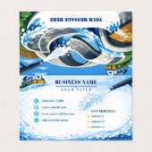 Carte De Visite Geometric Residential pressure washing Flow (Extérieur déplié)