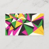Carte De Visite Géométrie couleur moderne Abstrait Professionnel (Dos)