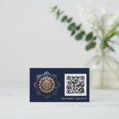 Carte De Visite Géométrie de graine d'étoile | Conception de manda (Debout devant)