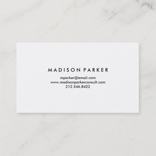 Carte De Visite Géométrie moderne en noir et blanc (Dos)