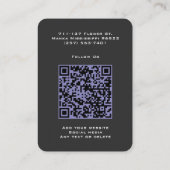 Carte De Visite Géométrie moderne foncée et arrangements floraux (Dos)