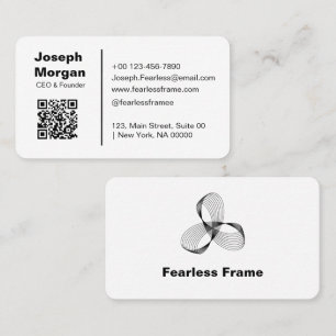 Carte De Visite Géométrie monochrome moderne et élégante