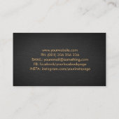 Carte De Visite Géométrie sacrée Branche spirale dorée (Dos)