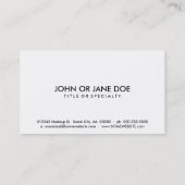 Carte De Visite géométrie sacrée genreQueer (Dos)