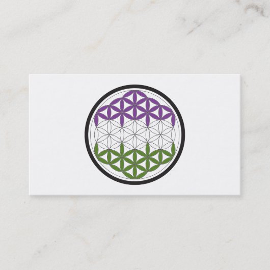 Carte De Visite géométrie sacrée genreQueer (Devant)