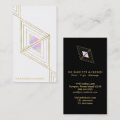 Carte De Visite *~* Géométrie sacrée Géométrie Or Triangles Boho A (Devant / Derrière)
