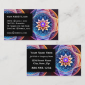 Carte De Visite Géométrie sacrée Mandala Professional Executive (Devant / Derrière)