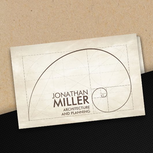 Carte De Visite Géométrie sacrée spirale dorée