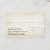 Carte De Visite Géométrie sacrée spirale dorée (Dos)