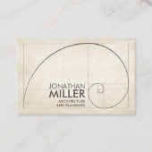 Carte De Visite Géométrie sacrée spirale dorée (Devant)