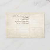 Carte De Visite Géométrie sacrée spirale dorée - Branche de l'arbr (Dos)