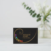 Carte De Visite Géométrie sacrée Spirale dorée -Chakras (Debout devant)