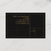 Carte De Visite Géométrie sacrée Spirale dorée -Chakras (Dos)