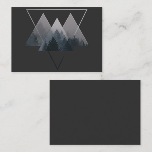 Carte De Visite Géométrie Triangles Misty Forest (Devant / Derrière)
