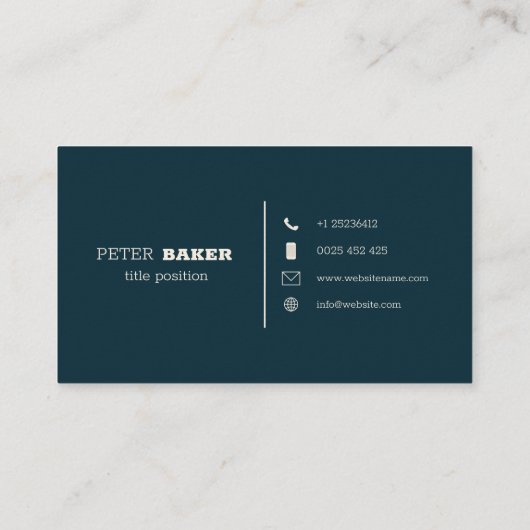 Carte De Visite Géométrique (Dos)