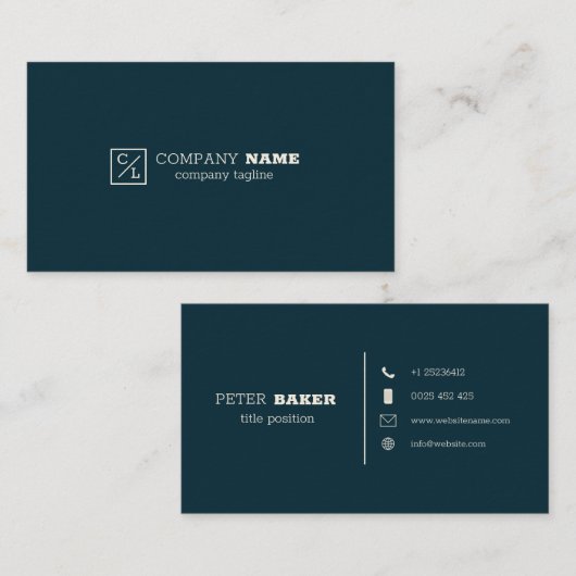 Carte De Visite Géométrique (Devant / Derrière)