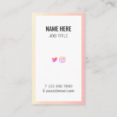 Carte de visite géométrique à la mode de verticale (Dos)