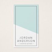 Carte de visite géométrique bleu marine moderne (Devant)