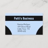 Carte De Visite Géométrique bleue (Devant)