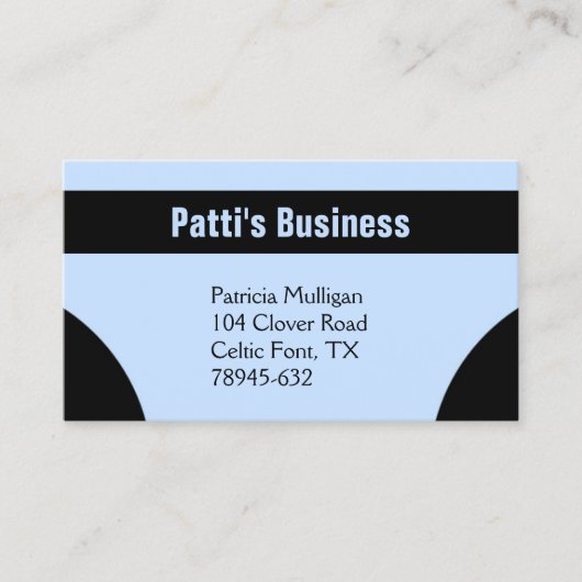 Carte De Visite Géométrique bleue (Devant)