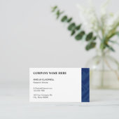 Carte De Visite Géométrique bleue (Debout devant)