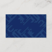 Carte De Visite Géométrique bleue (Dos)