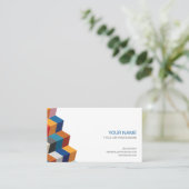 Carte de visite géométrique coloré (Debout devant)