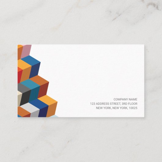 Carte de visite géométrique coloré (Dos)