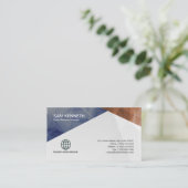 Carte de visite géométrique coloré de relations (Debout devant)