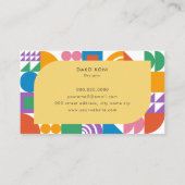 Carte De Visite Géométrique colorée (Dos)