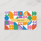 Carte De Visite Géométrique colorée (Devant)