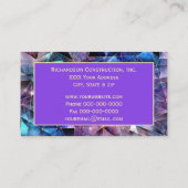 Carte De Visite Géométrique cosmique avec lignes d'or (Dos)