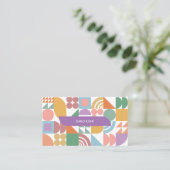 Carte De Visite Géométrique couleur pastel (Debout devant)