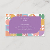 Carte De Visite Géométrique couleur pastel (Dos)