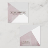 Carte de visite géométrique de carré de brun (Devant / Derrière)