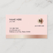 Carte de visite géométrique de Rosegold MistyRose (Dos)