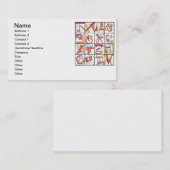 Carte De Visite Géométrique Ensemble-Lunatique d'oscillation (Devant / Derrière)