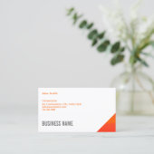 Carte De Visite Géométrique faisant le coin orange moderne de (Debout devant)