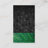 Carte De Visite Géométrique | Feuille verte (Dos)