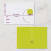 Carte De Visite Géométrique jaune - potelé (Devant / Derrière)