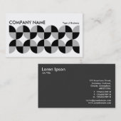 Carte de visite géométrique long horizontal v010 (Devant / Derrière)