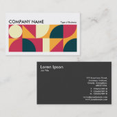 Carte De Visite Géométrique longue horizontale v01 (Devant / Derrière)