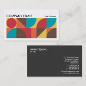 Carte De Visite Géométrique longue horizontale v05 (Devant / Derrière)