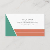 Carte De Visite Géométrique minimale professionnelle moderne (Dos)