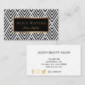 Carte de visite géométrique moderne (Devant / Derrière)