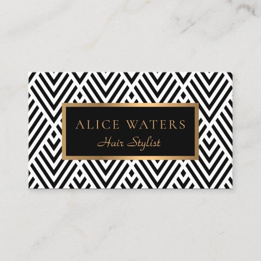 Carte de visite géométrique moderne (Devant)